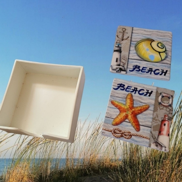 Set of 4 Seashell Coasters - Picture 5 of 8